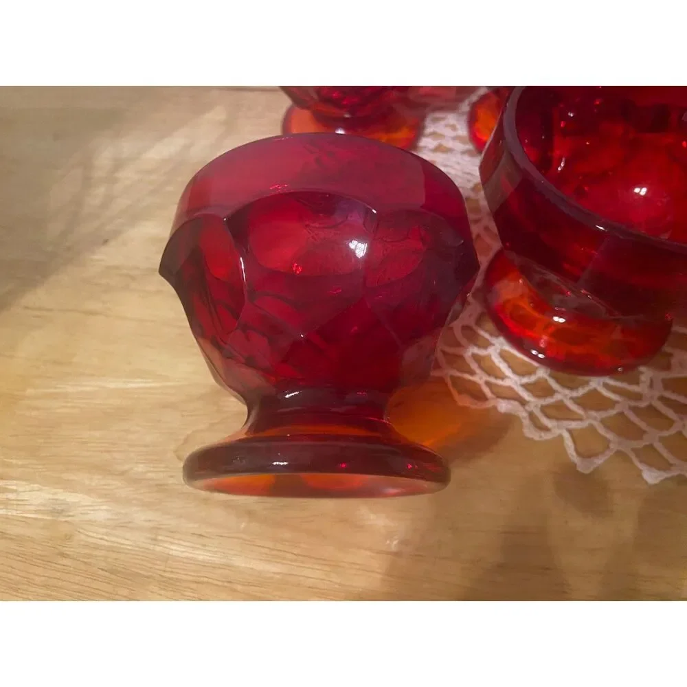 Viking Gregorian Ruby Red Glass Set